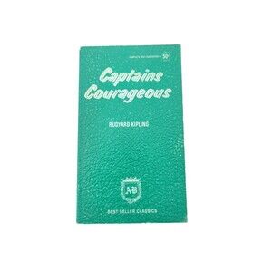 Vintage Paperback Book Captains Courageous Rudyard Kipling Unabridged Classic